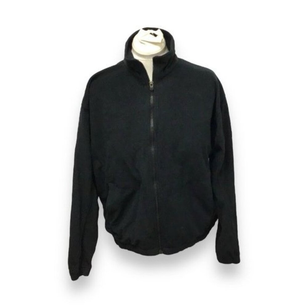 New Balance Mens Full Zip Active Lightweight Fleece Jacket, Black, size L